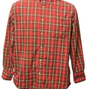 Cabela's Red Plaid Flannel Men's Shirt